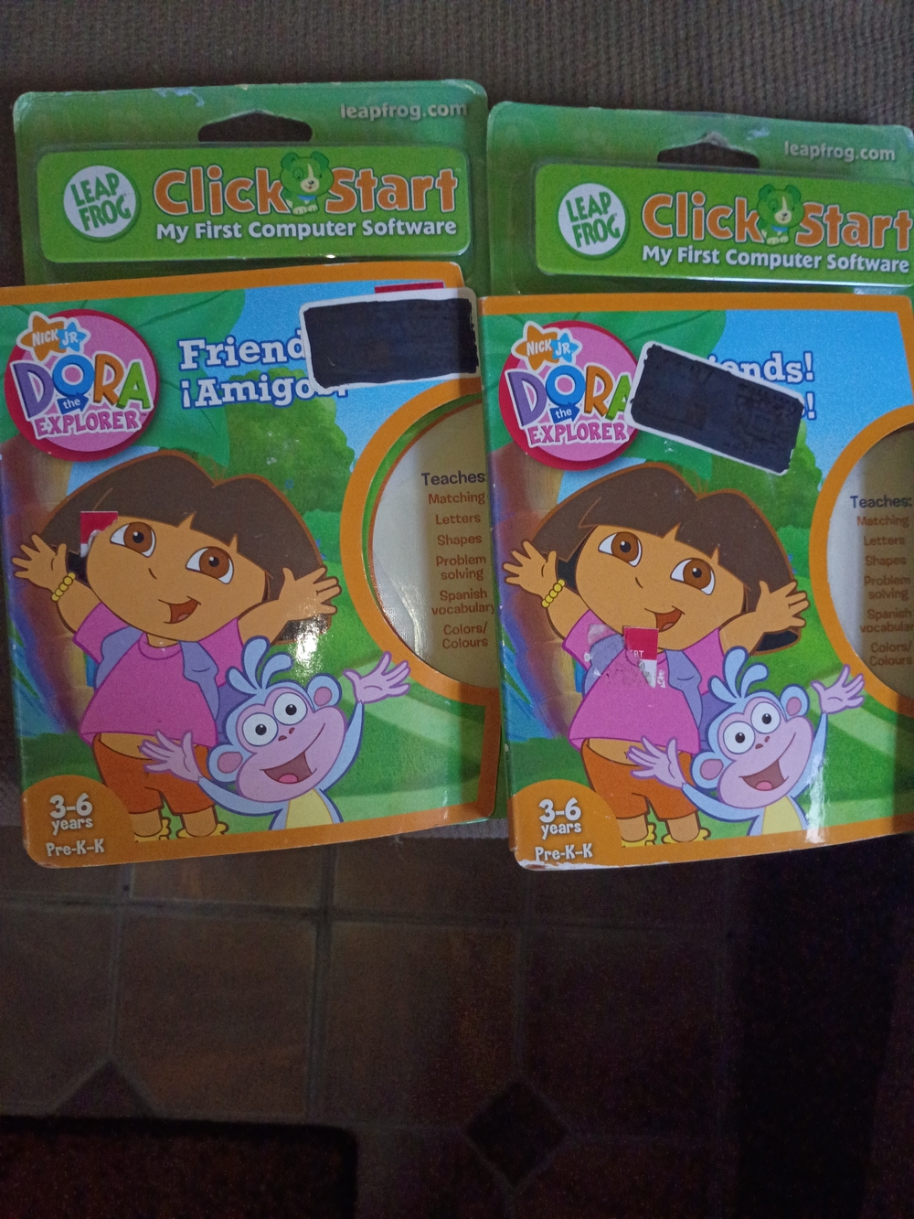 Bundle Of 5 ClickStart Dora the Explorer/Scout's Puppy PALS Kids Software - Pink